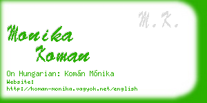 monika koman business card