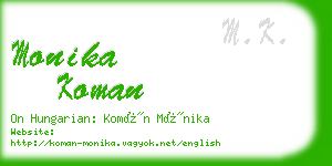 monika koman business card